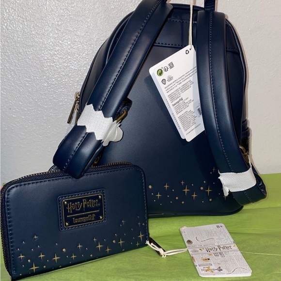 Loungefly Harry Potter Diagon Alley Sequin Mini Backpack and Wallet - Picture 5 of 12